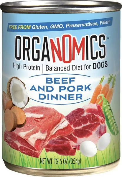 12/12.5oz Evanger's Dog Organomics Beef/Pork - Treat